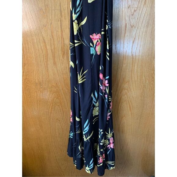 XIX PALMS Kaanapali Wrap Maxi Dress Black Size XS - Picture 9 of 12